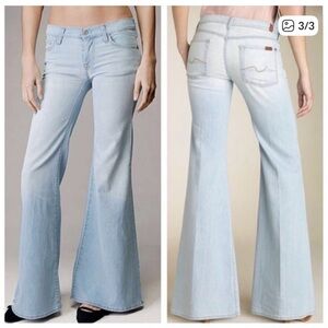 EUC 7 For All Mankind Super Flare Jeans in Ibiza Wash Size 27